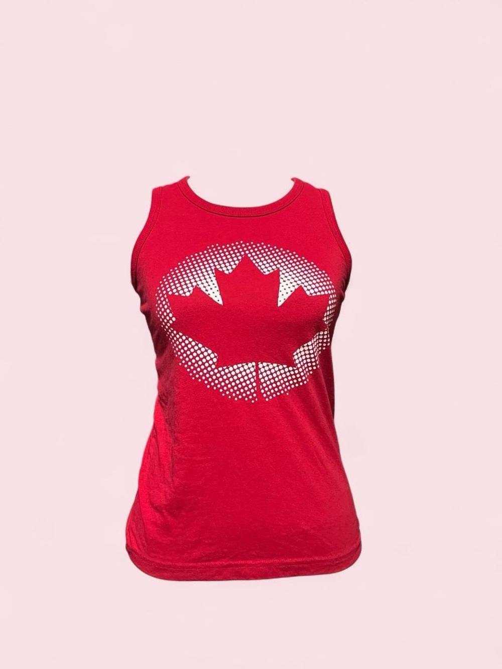 Kids’ Medium Red Sleeveless Maple Leaf Tank Top